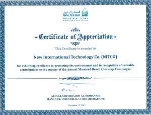 CERTIFICATE OF APPREICATION - ANNUAL MESAIEED BEACH CLEAN-UP CAMPAIGNS - QP
